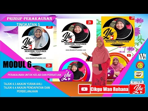 BAB 6 PERAKAUNAN UTK KELAB & PERSATUAN | 6.3 AKAUN YURAN AHLI | 6.4 AKAUN PENDAPATAN & PERBELANJAAN