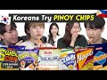 Korean College Students Try PINOY SNACKS for the First Time 🧀 | Korean Ate