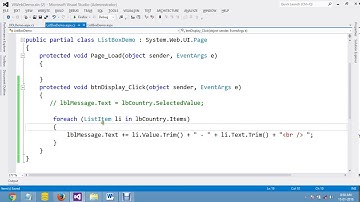 List Controls in asp.net