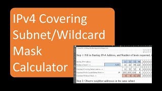 IPv4 Covering Subnet/Wildcard Mask Calculator screenshot 1