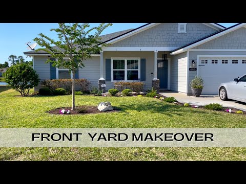 ⁣Front Yard Makeover | DIY Pavers and Concrete