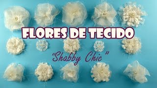 Flores de Tecido Estilo Shabby Chic