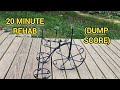 Reuseful dump score rehab - I found this wrought iron tricycle planter and rehabilitated it.