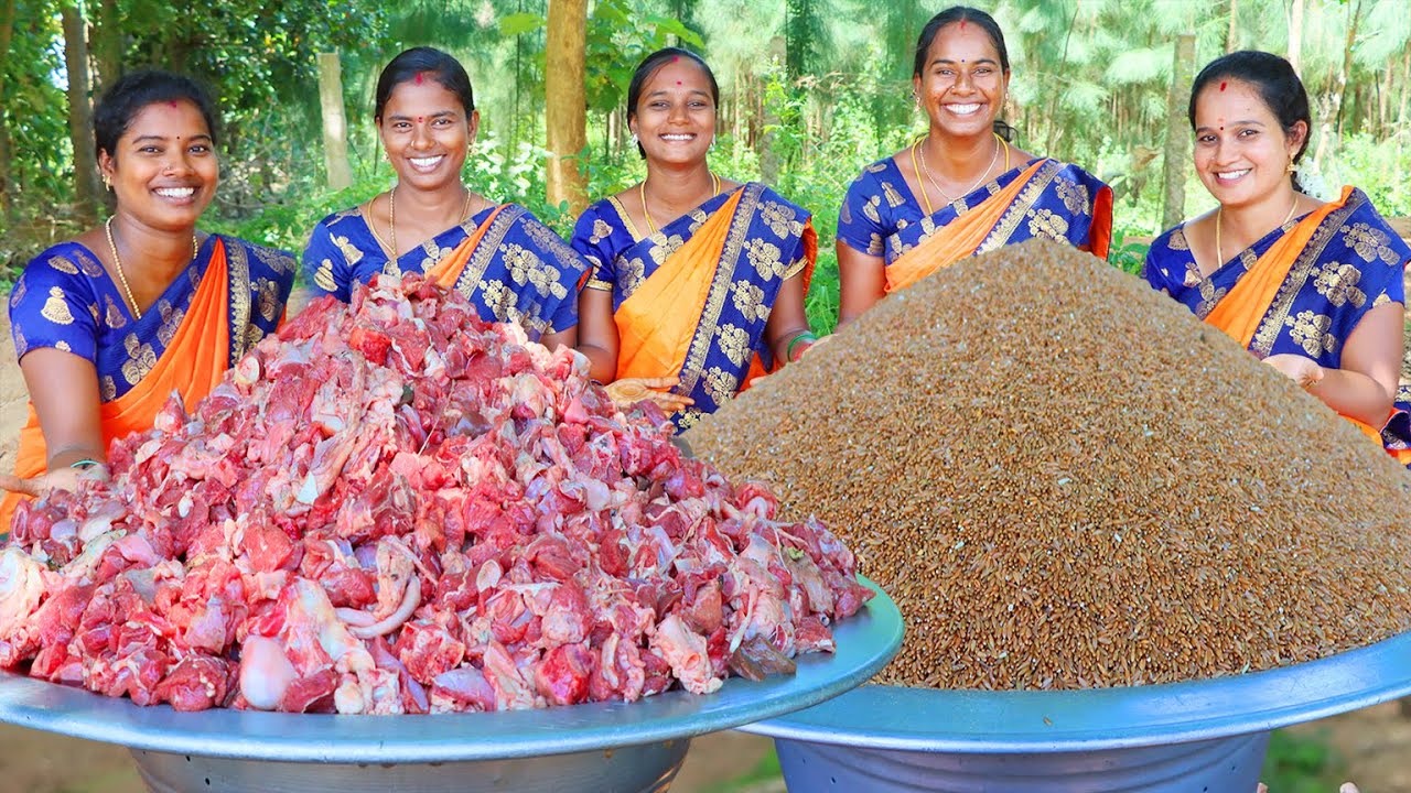 BAMBOO RICE MUTTON KHICHDI | Traditional Healthy and Costly Recipe | Moongil Arisi Mutton Kichady