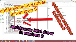 How to update intel driver in windows 8