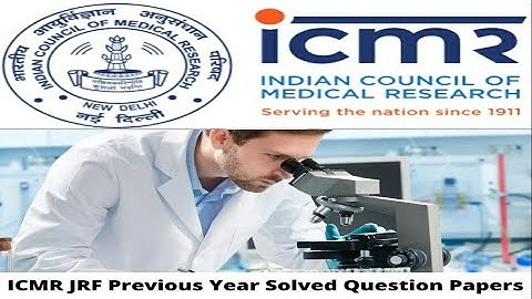 ICMR Jrf previous year solved question papers| CSIR NET JRF DBT GATE ICMR •part1️