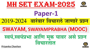 MH SET Exam 2025 Paper-1 | स्वयं,स्वयंप्रभा आणि मूक यावर असे प्रश्न विचारतात |२०१९-२०२४  प्रश्न |