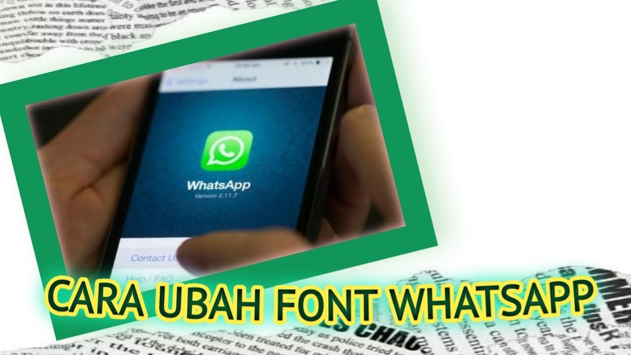 CARA UBAH FONT UNIK DI WHATSAPP 