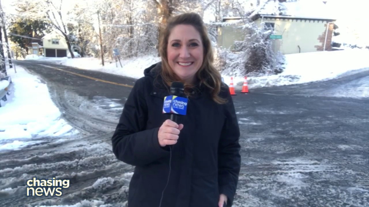 Thousands without power in NJ after season's first major snow - YouTube