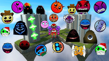 DESTROY ALL GEOMETRY DASH, LOBOTOMY DASH FAMILY, ANGRY MUNCI NEXTBOT In FACING CONSTRUCT FOUR | GMod