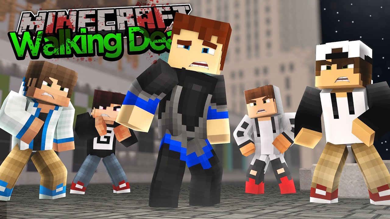 Minecraft THE WALKING DEAD - SCUBA STEVE GETS AMBUSHED!