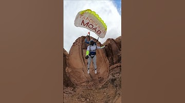 This guy has done it all and now he goes Tandem BASE jumping with Tandem BASE Moab #moab #travel