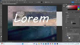 Create a Realistic Rain Text Effect in Photoshop | Wet Typography Tutorial