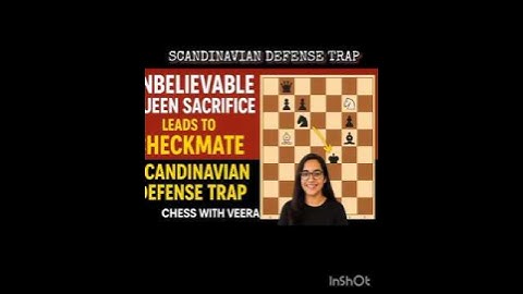 Scandinavian Defense Trap 😱♟️ | Chess with Veera