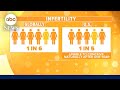 World health organization roughly 1 in 5 americans struggle with infertility  abcnl