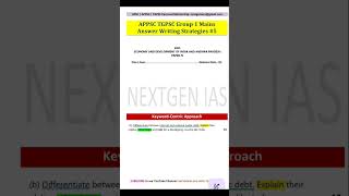 APPSC TGPSC Group 1 Mains Answer Writing Strategies-5 #appsc #tgpsc #group1mains JOB CALENDAR