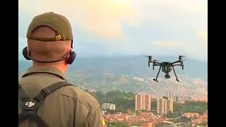 Prueban efectividad de drones que entran a reforzar seguridad en Medellín