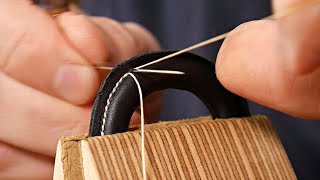 The Lost Art Of Micro Stitching- REVEALED! Leathercraft Saddle Stitch Tutorial