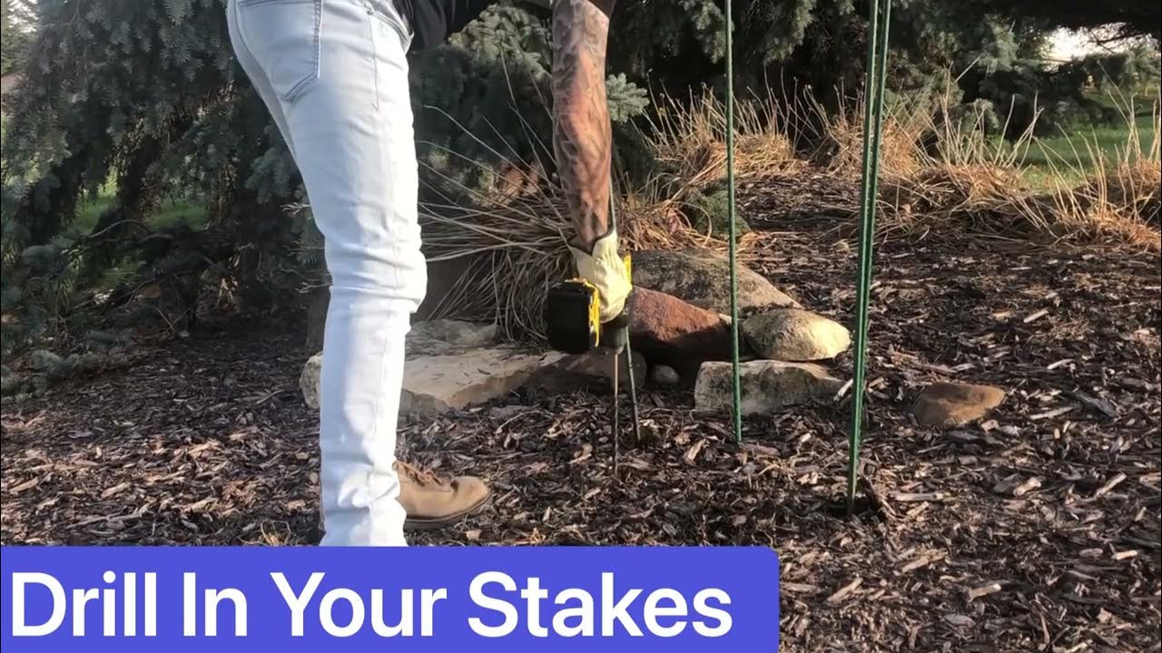 How To Install Garden Stakes & Plant Supports Keyfit Tools GSI Drill
