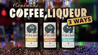 Homemade COFFEE LIQUEUR 3 Ways… Rum, Bourbon and Tequila! Which One Wins? ☕🔥