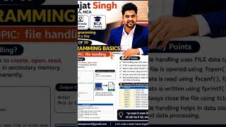 File handling in C language By Rajat Sir