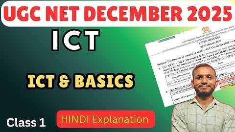 UGC NET Paper 1 Unit 8 | Class 1 ICT Basics | ICT Full Form Advantages Disadvantages Abbreviations 