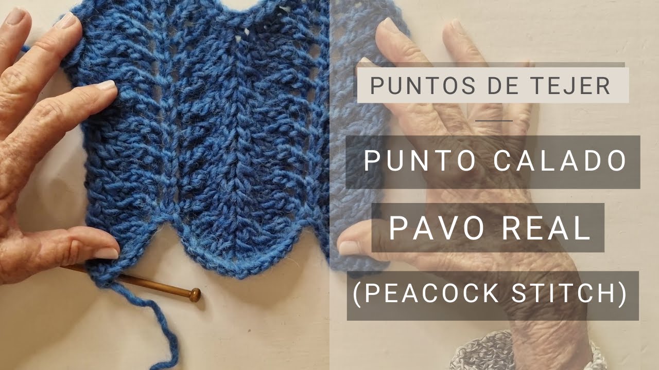 Tejer punto pavo real | Peacock Stitch 🧶 Puntos calados