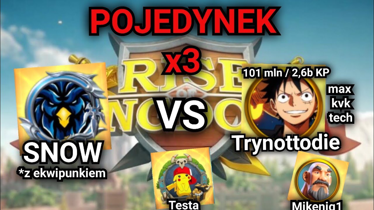 POJEDYNEK x3 * z ekwipunkiem. Czy pokonam gościa z max KvK tech w Rise of Kingdoms?