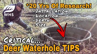 Critical Tips For Installing Deer Waterholes by Whitetail Habitat Solutions 9,104 views 3 weeks ago 9 minutes, 17 seconds