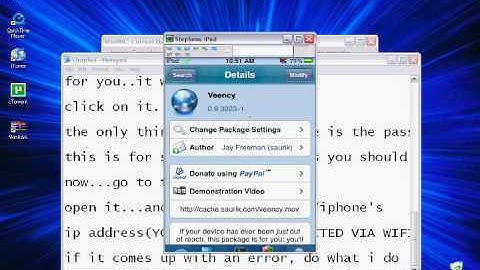 How to use Ultra Veency to get your ipod/iphone to show on the screen