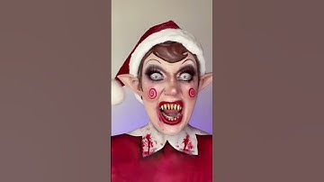 Thumbnail of Something is wrong with my elf on the shelf 😳🧝‍♀️ | Christmas horror makeup #makeup #elfontheshelf