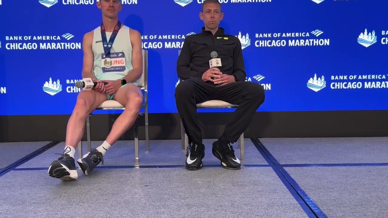 Clayton Young and Galen Rupp (US masters record) after 2026 Chicago Marathon