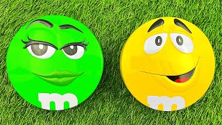 Satisfying Video Unboxing Skittles And Rainbow M&Ms Candy From Colorful Boxesasmr