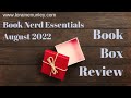 August 2022 Book Nerd Essentials Box Subscription Unboxing