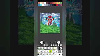 Pixel art, pixel studio Mobile drawing | robot #ytshorts