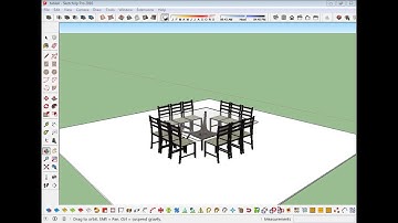 How to make dining table set in sketchup.(part 02)