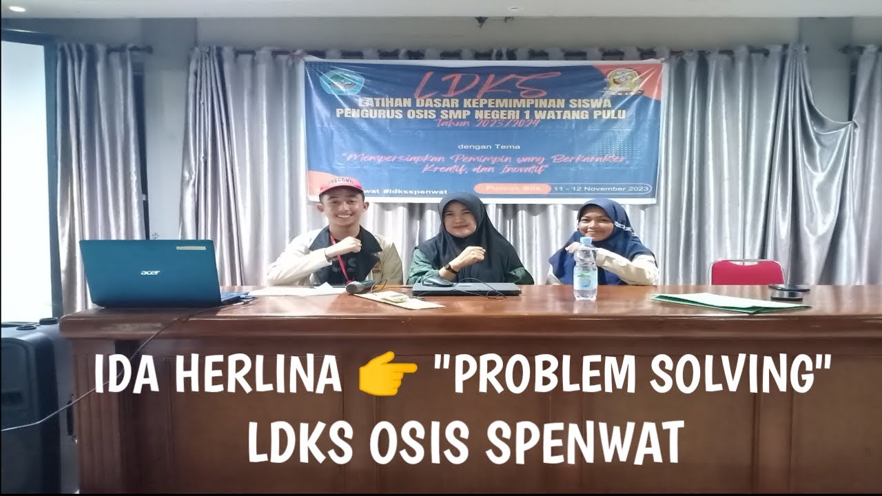 Pemaparan materi problem solving oleh ida herlina ldks osis smpn 1