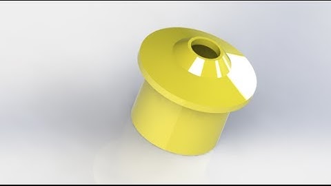 SolidWorks P Tutorial #133: Nozzle Cap (hat)