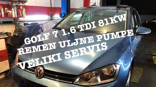 GOLF 7 1.6 TDI 81KW REMEN ULJNE PUMPE I VELIKI SERVIS