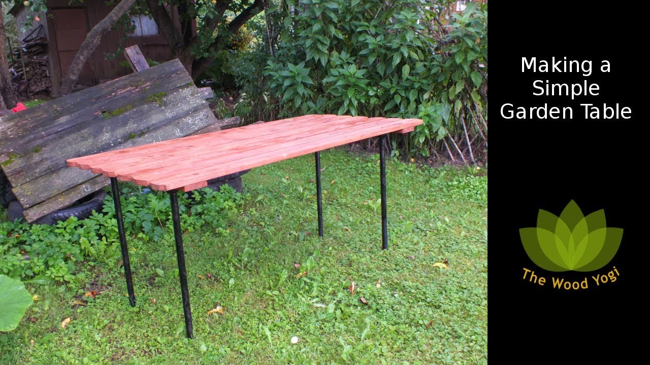 Making a Simple Garden Table - Woodworking Project - YouTube
