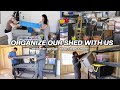 ORGANIZE OUR SHED WITH US! Deep Clean + Declutter Our Garage *SATISFYING*