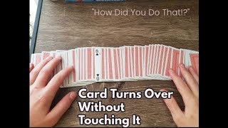 Make Their Card Turn Over Without TOUCHING The Deck! Card Trick Performance And Tutorial!