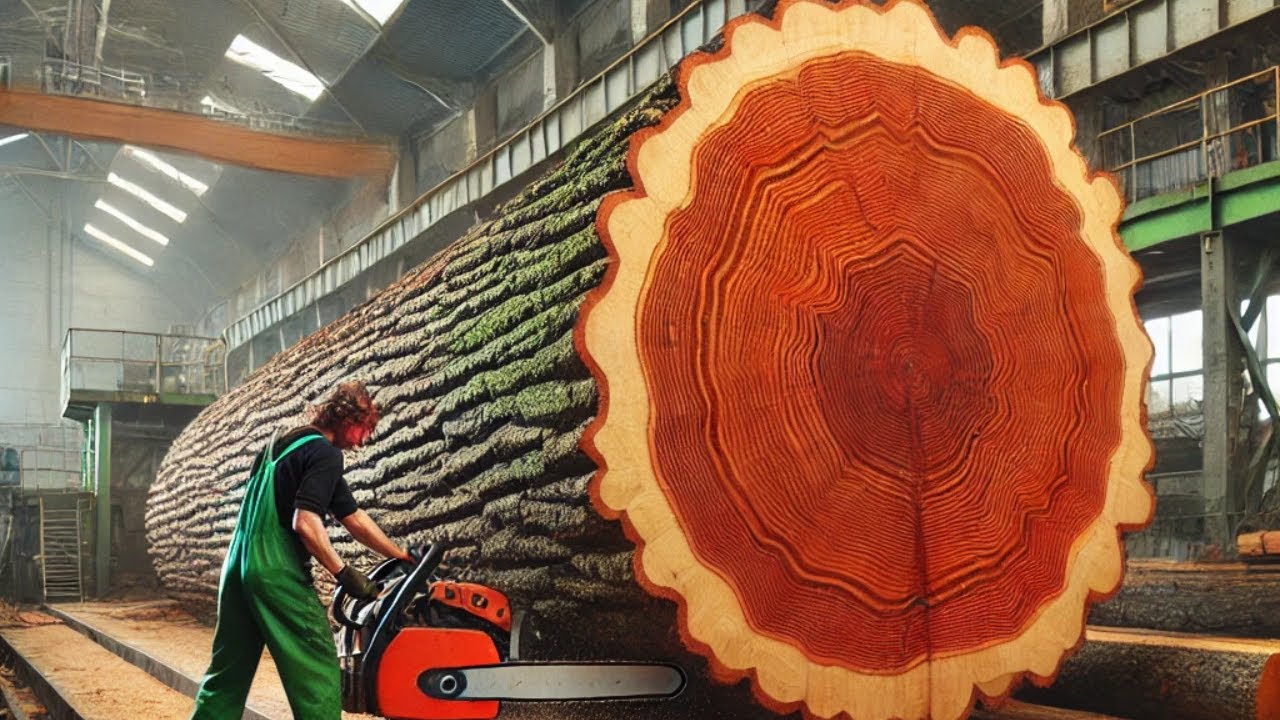 The most powerful wood cutting machine, processing wood into large ...