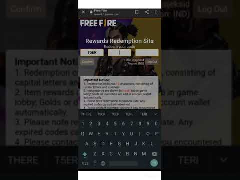 Free Fire Today S Redeem Code Free Fire Redemption Site Code Ff Redemption Code Ff Redeem Code Youtube