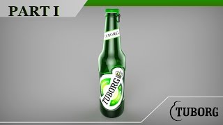 TUBORG BOTTLE - SolidWorks tutorial part1