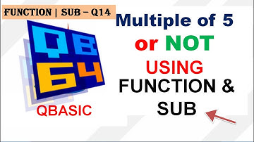 Multiple of 5 or Not | Divisible or Not - Q14 | FUNCTION | SUB || #makeeasy