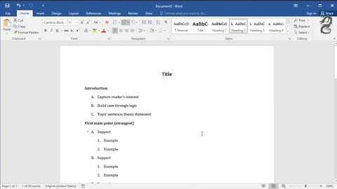 How To Create an Outline in Word