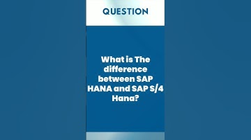What is the difference between SAP Hana and sap S/4 Hana?