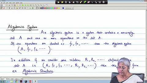 Lecture 46 : Algebraic Structures