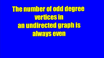 no. of odd degree vertices of a graph is even.#mathematics #discrete_mathematics#graphtheory#MCA